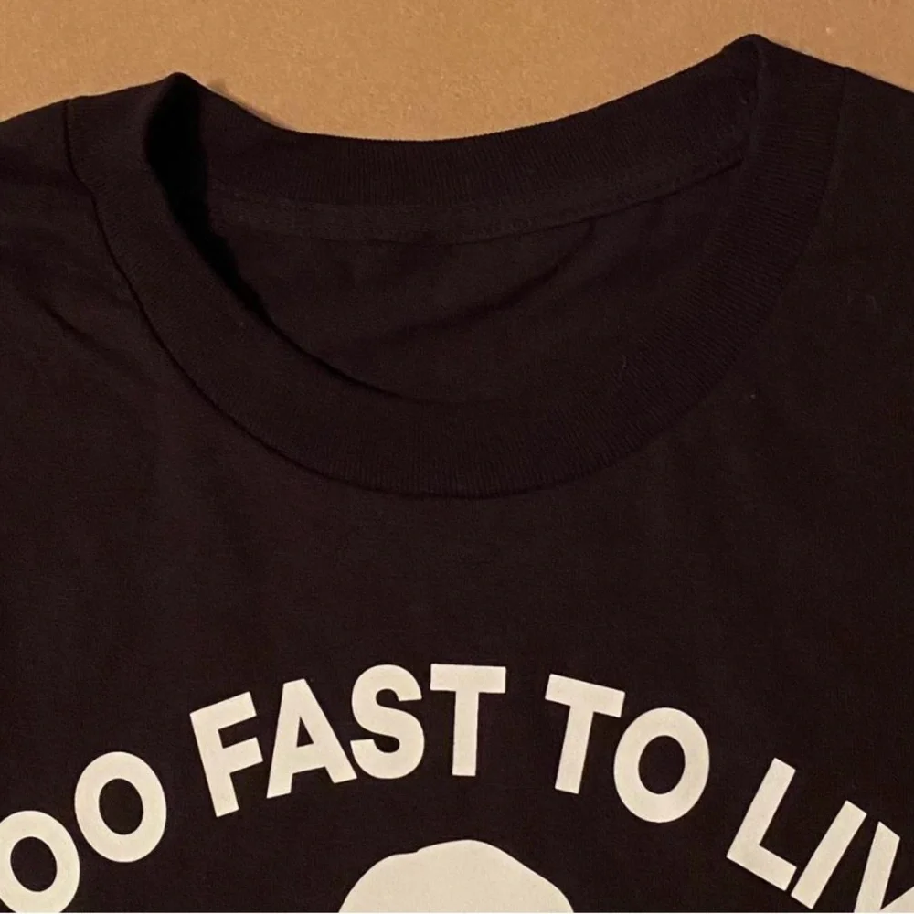 Too fast to live too young to die black long sleeve tee Seditionaries Punk - Picture 3 of 5